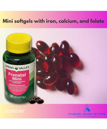 Prenatal Vitamins for Women- 120 Mini Softgels Multivitamin/Multimineral (Pack of 1) Boxed by Fusion Shop Store - Buy Online on GoSupps.com