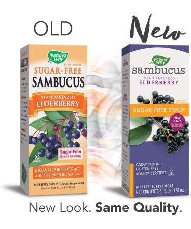 Nature's Way Sambucus Sugar-Free Elderberry Syrup 4 Oz - Immune Support Formula - Buy Online on GoSupps.com