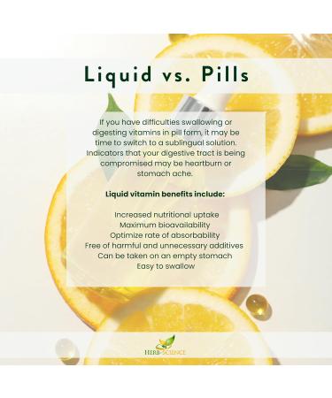 Herb-Science Liquid Vitamin C - High Absorption Fat Soluble VIT C Antioxidant Supplement Higher Bioavailability Immune System Support Alcohol Free - Buy Online on GoSupps.com