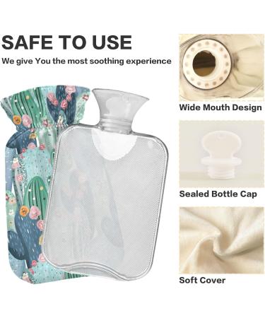 NAANLE 2L Hot Water Bottle with Floral Cactus Cover - Relief for Menstrual Cramps & Pain Heat & Cold Therapy - Buy Online on GoSupps.com