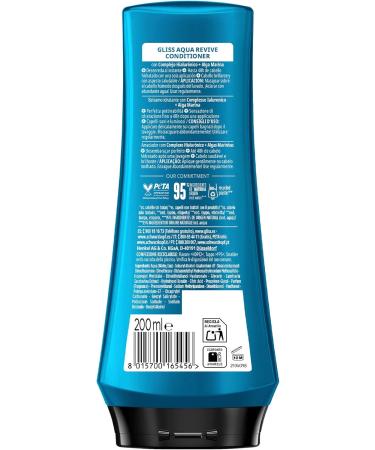  Gliss Schwarzkopf Gliss Aqua Revive Conditioner for shiny and healthy hair pack of 6 x 250ml bottles - Buy Online on GoSupps.com