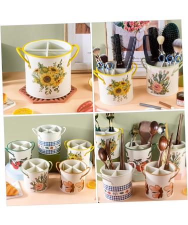 Buy Housoutil Box Slots Toothbrush Holder & Cutlery Rack - Galvanized Bathroom Organizer for Utensils & Laundry - Buy Online on GoSupps.com