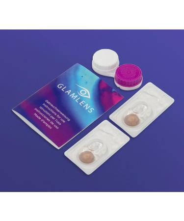 Buy Cagliari Brown Colored Monthly Contact Lenses - Soft Hydrogel 0.0 Dioptre 2 Pieces + Lens Case | Starch-Free Natural Colors - Buy Online on GoSupps.com