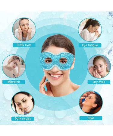 2PCS Reusable Gel Eye Mask with Soft Plush Backing - Cold Compress for Puffy Eyes, Dark Circles, Migraines - Buy Online on GoSupps.com
