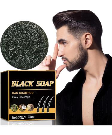 Emberless Beard - Reverse Emberless Gray Hair | Natural Gray Hair Coverage Bar Shampoo | Solid Plant-Based Cleanser for Beard Scalp Sideburns and Thinning Hair - Buy Online on GoSupps.com