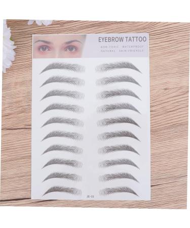 Housoutil 2pcs 3d Eyebrow Stickers 3d Brow Stickers Eyebrow Stencils Artificial Eyebrow Miss Suite Make up - Buy Online on GoSupps.com