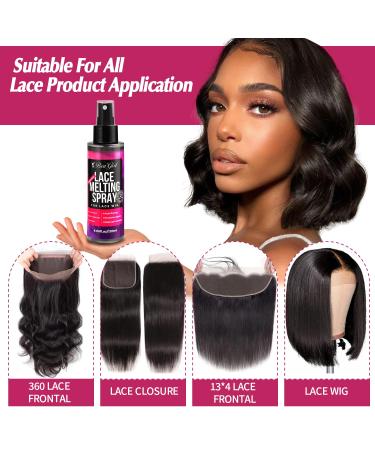 Lace Melting Spray for Wigs-GlueLess Hair Adhesive for Wigs-Long Lasting Formula with Protecting Edges Gives Undetectable and Natural Look 4.06 fl oz BeaGirl-1056 - Buy Online on GoSupps.com