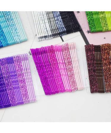 Gradient Glitter Bobby Pins - 144 Pcs Colorful Hair Clips for Women and Girls - Buy Online on GoSupps.com