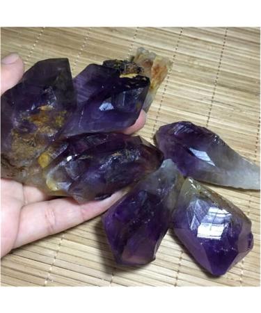 Amethyst Rough Stone The raw Specimen of Natural Amethyst Quartz Crystal tip Healed (Size : 100g)