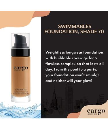 Cargo Swimmables Longwear Foundation 70 - Waterproof Makeup | 1 fl oz (30 ml) - Buy Online on GoSupps.com