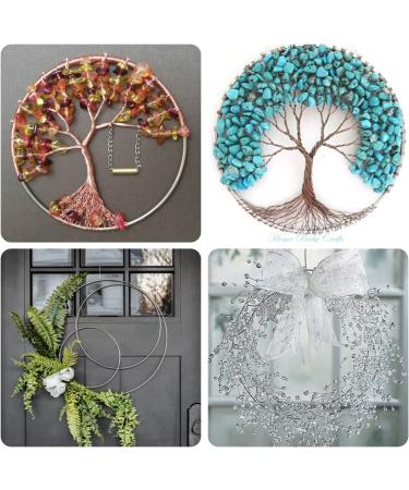 8 Pack 10 Inch Floral Hoop Metal Rings for Crafts - DIY Wreath, Macrame, Dream Catcher, Candle Rings - Silver Craft Hoops - Buy Online on GoSupps.com