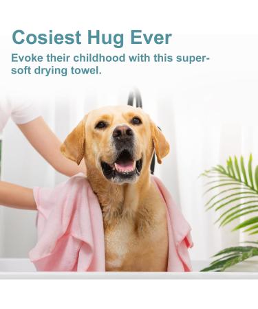 Winthome Super Absorbent Dog Drying Towel - 100x130cm Grey | Microfiber Pet Bath Towel - Buy Online on GoSupps.com