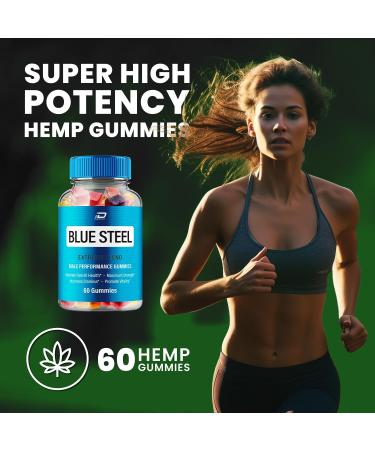 Blue Steel Gummies - BlueSteel Hemp Gummies Steel Blue Official Formula Hemp Gummies - Natural Hemp Oil Advanced Formulation Blue Steel Hemp Gummies Reviews (1 Pack - 60 Gummies) - Buy Online on GoSupps.com