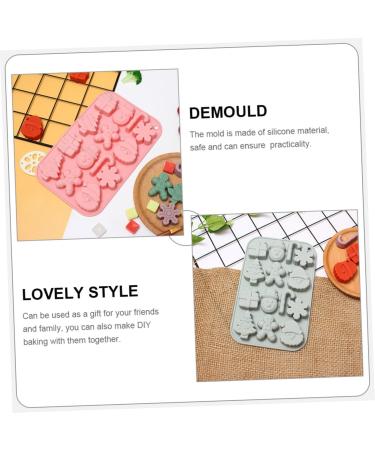 Alipis 2pcs Baking Mold Chocolate Mold Resin Mold Candy Making Mold Silicone Molds Cake Mold Christmas 3D - Buy Online on GoSupps.com