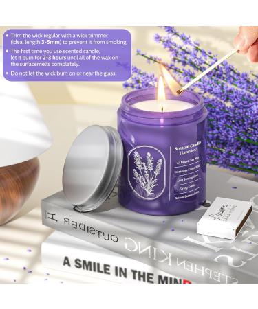 WarmEmbrace Lavender Candles - 7.6 oz Aromatherapy Candle | Long-Lasting Purple Jar Scented Candle for Home | Ideal Gift for Women & Birthday - Buy Online on GoSupps.com
