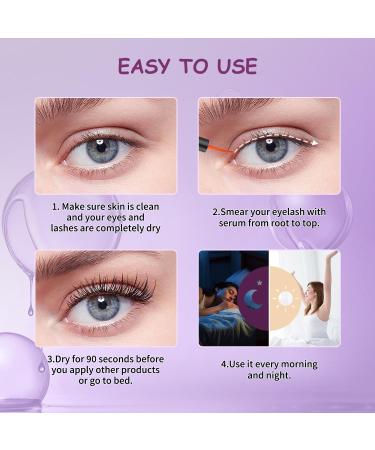 Advanced Eyelash Growth Serum - Natural Formula Lash Booster for Longer Fuller Thicker Lashes - 5ml Pink - Buy Online on GoSupps.com
