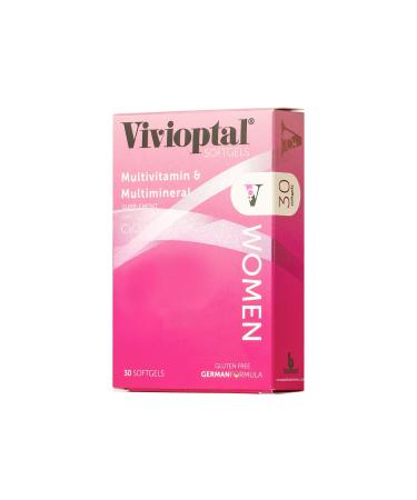 Vivioptal Women 30 Softgels - Multivitamin & Multimineral Supplement - CoQ10 & Omega 3