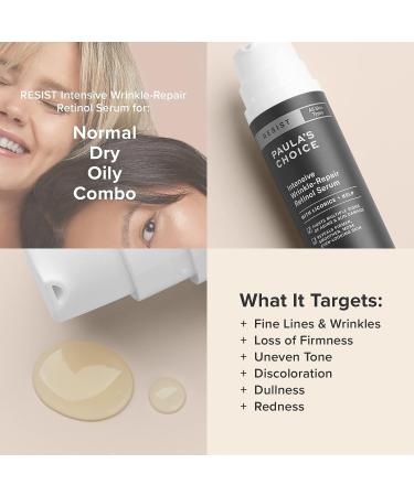 Paula's Choice RESIST Intensive Wrinkle-Repair Serum with Retinol, Squalane, Vitamin C & E - 1 oz - Buy Online on GoSupps.com