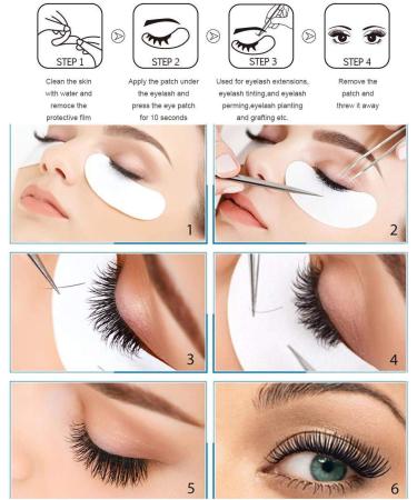 Chargenyang Eyelash Extension Gel Patches Kit Under Eye Gel Pads Eyelash Extension Pads Lint Free False Eyelash Lash Extension Makeup Eye Gel Patches (100Pack) - Buy Online on GoSupps.com