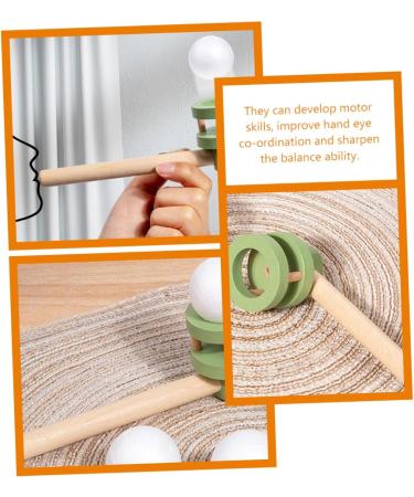 Frcolor Wooden Floating Ball Game - Fun Balancing Toy for Kids & Parents | 15x5cm Colorful Windball for Parties & Playtime - Buy Online on GoSupps.com