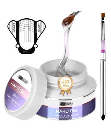 Morovan LED/UV Hard Gels Builder Nail Gel Nail Extension Gel Nail Strengthen UV Gel Nail Art Manicure Set with Nail Forms Clear - Buy Online on GoSupps.com