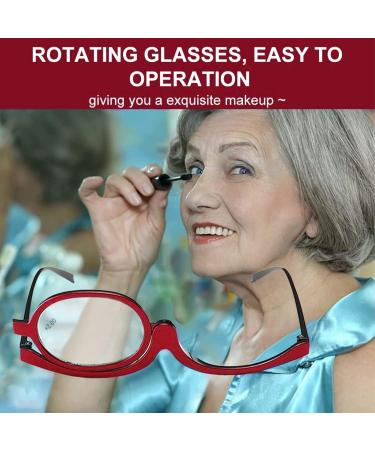 Foldable Makeup Reading Glasses for Women - +2.5 Red Presbyopia Visual Aid - Buy Online on GoSupps.com