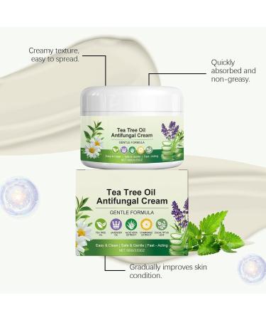  Nuvilo Antifungal cream with tea tree oil moisturizing cream for feet and hands relieves itchy skin - Buy Online on GoSupps.com