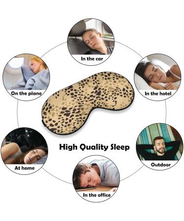 Leopard Skin Sleep Mask - Adjustable Blindfold for Men and Women | Blocks Light for Night Travel and Nap - Buy Online on GoSupps.com