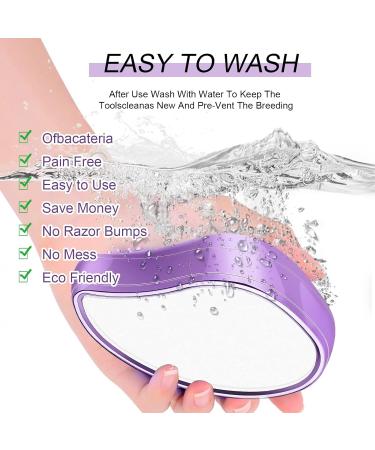 Magical Nano Hair Remover | Painless Crystal Hair Radiator for Men & Women - Fast & Simple | Purple - Buy Online on GoSupps.com