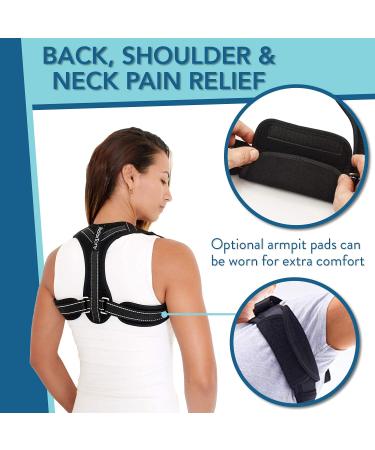 Adjustable Posture Corrector - Effective Clavicle Neck & Back Support Brace for Men & Women - Comfortable Back Straightener & Spine Support - Buy Online on GoSupps.com