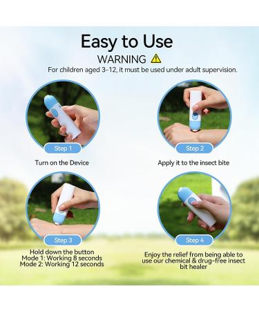 Insect Bite and Sting Relief | Fast Itch & Swelling Relief | Chemical-Free | Safe for Kids & Families | Blue - Buy Online on GoSupps.com