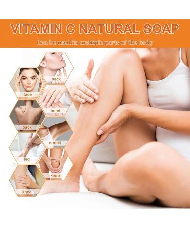 Vitamin C Soap Bar Natural Soap Moisturising Handmade Soap Bath Soap Orange Body Soap Bar Refreshing Cleansing Soap Bars Natural Organic Soap Cleanser Bar Soap for Body & Face - Buy Online on GoSupps.com