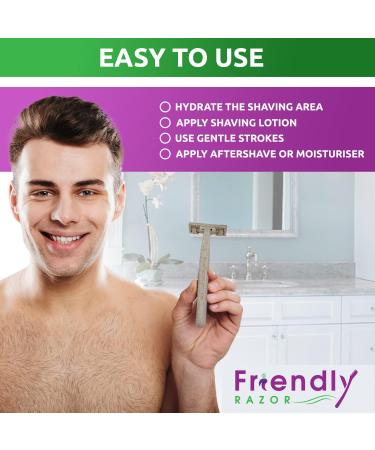 Wheatstraw Disposable Razors for Men and Women | Eco-Friendly Shaver | Sensitive Razor Blades | Twin Blade Friendly Razor - Buy Online on GoSupps.com