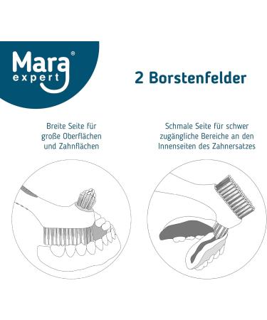 Mara Expert Duo Brush - Ultimate Denture Cleaning Brush for Sparkling Smiles | Fast International Shipping - Buy Online on GoSupps.com
