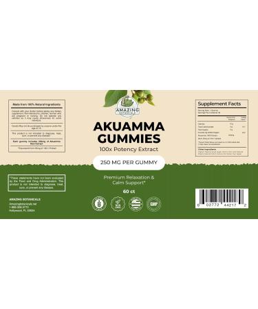 Amazing Botanicals Akuamma Gummies - High Potency Daily Wellness Gummy, Vegan, Non-GMO, Gluten-Free Herbal Supplement - 250MG Per Gummy with Natural Wild Berry Flavor (30 Count) 30 Count (Pack of 1) - Buy Online on GoSupps.com