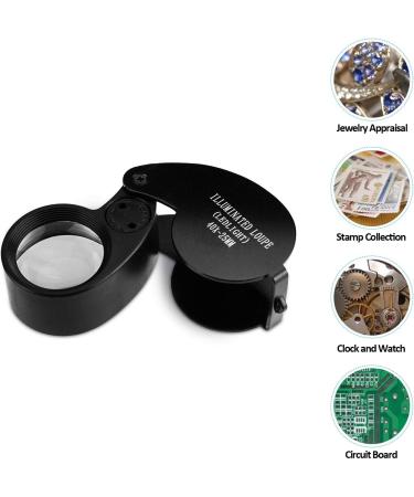HQMaster 40X Illuminated Jewelers Eye Loupe with LED Light for Precision Jewelry Magnification - Buy Online on GoSupps.com