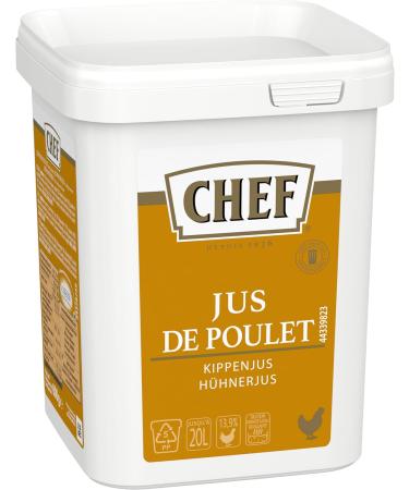 CHEF Jus de Poulet D shydrat - A Base de 13 9% de Volaille - Gain de Temps en Cuisine - Aide Culinaire Sauce Fonds Fumet - Bo te De 600g pour 10L 20L Jus de Poulet 600g - Buy Online on GoSupps.com