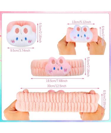 Yuxung 10 Pcs Cute Spa Headband and Wristband Set - Skincare and Makeup Headbands for Girls - Buy Online on GoSupps.com
