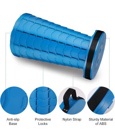 BOWINR 2 Pack Portable Telescopic Stool - Lightweight Folding Chair for Camping, Fishing, Hiking - Max Load 600 lbs - Blue & Grey (2022) - Buy Online on GoSupps.com