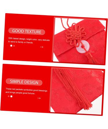 ABOOFAN 4 Pcs Fabric Red Envelope Chinese Gifts Hongbao Envelopes Lucky Money Envelopes Silk Red Envelope Red Envelopes Embroidered Purse Party Red Packets Cloth New Year Money Bag - Buy Online on GoSupps.com