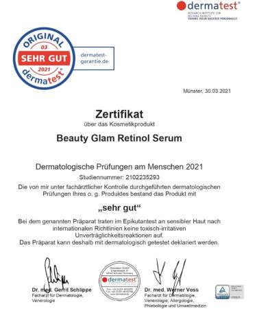  BEAUTY GLAM Beauty Glam Retinol Serum - Anti-aging serum with retinol (vitamin A) - Effective against wrinkles and blemishes - Vegan silicone-free colorant-free fragrance-free made in Germany - 30 ml - Buy Online on GoSupps.com