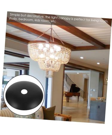 Artibetter 6pcs Chandelier Base Tray Lampara De Escritorio Led Vintage Lamp Metal Lamp Cover Desk Lamp Gasket Black 5X5X2CM - Buy Online on GoSupps.com