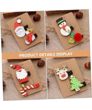 FRCOLOR 16 Sets Christmas Suit Hairpin Snowman Hair Clips Holiday Hair Santa Clause Suit Xmas Stocking Fillers Xmas Snowflake Barrettes Christmas Decor Kids Hair Pin Iron Elk Bobby Elder - Buy Online on GoSupps.com