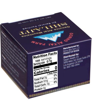 Sayan Pure Shilajit Resin 100g - 5 Month Supply | Organic Fulvic Acid Supplement for Energy Boost & Immune Support | 660 Servings - Buy Online on GoSupps.com