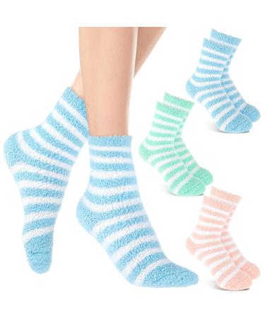 3Pairs Aloe Socks Moisturizing Spa Socks for Dry Cracked Feet Infused Socks Gel Sleeping Fuzzy Socks Lotion Socks Gift for Women Softening Dry Feet