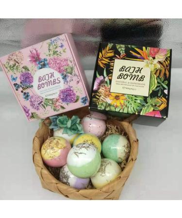 Buy Wdhomlt 4-Piece Multicolor Bathroom Bombs Set - Natural Aromatherapy with Exquisite Dry Flowers for Moisturizing Bliss | Perfect Gift for Friends - Buy Online on GoSupps.com