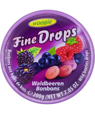 Woogie Fine Drops Hard Candy Tin - Lemon Mint and Wild Berries Flavours 200 g - Pack of 3 Fruit Candy Tin Cans - Buy Online on GoSupps.com