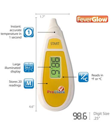 Instant Ear Thermometer with Glowing Fever Indicator | Accurate & Fast Temperature Readings - Buy Online on GoSupps.com
