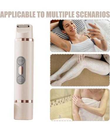 Rasoir lectrique Pour Femmes - pilateur Compact | Tondeuse Bikini Double T te Pour Jambes Visage Aisselles pilateur Miniature Beige - Buy Online on GoSupps.com