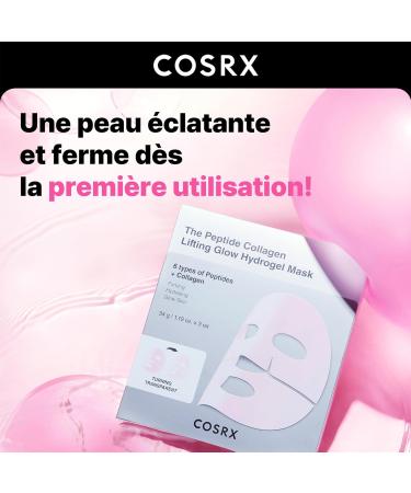 COSRX The Peptide Collagen Lifting Glow Masques Hydrogel Visage Soin de la Peau 3 Pi ces Masque Visage au Collag ne Essentiels de Voyage Masque de Nuit Soins Cor ens de la Peau Korean Skincare - Buy Online on GoSupps.com